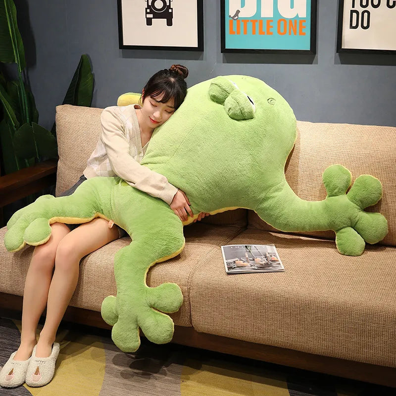 Jumbo Huggable Giant Green Frog Plush Toy