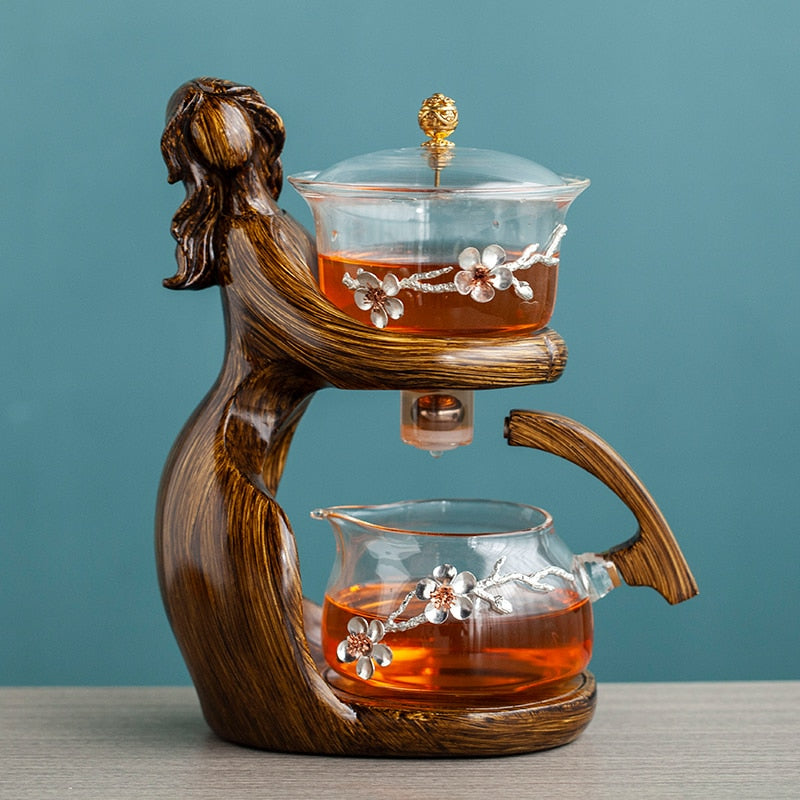 Dreamy Mermaid Wooden Teapot