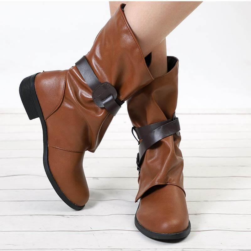 Stylish Luxury Low Heel Fall Boots