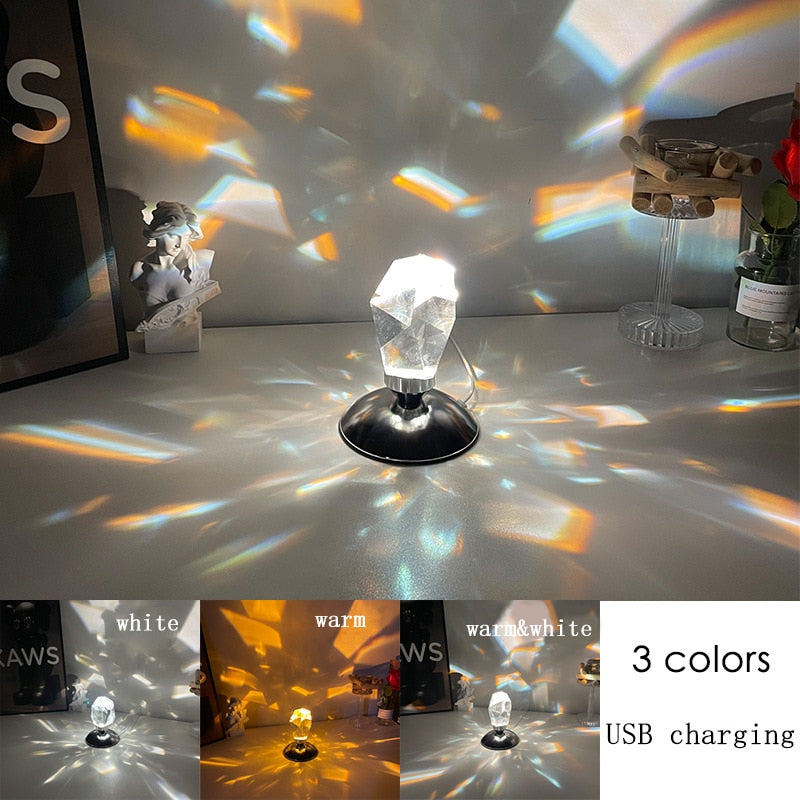 Luxury Crystal Stone Atmosphere Lamp