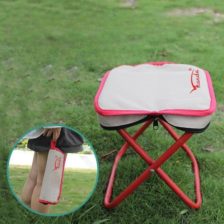 Space-Saving Lightweight Stainless Steel Foldable  Stool