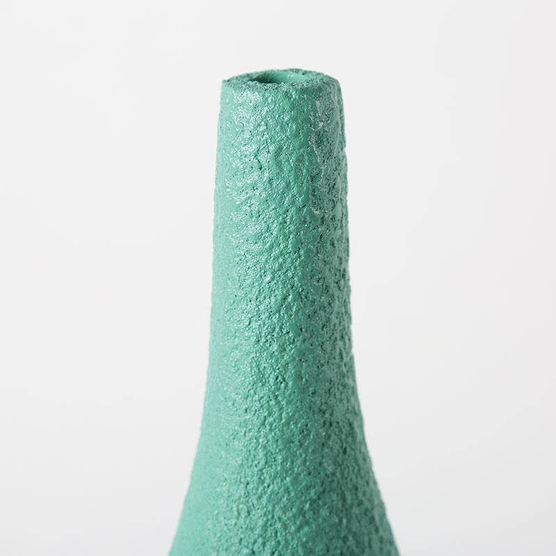 Interior Green Resin Flower Stone Vase for Home Decoration