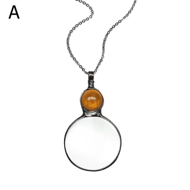 Creative Magnifying Glass Pendant Necklace