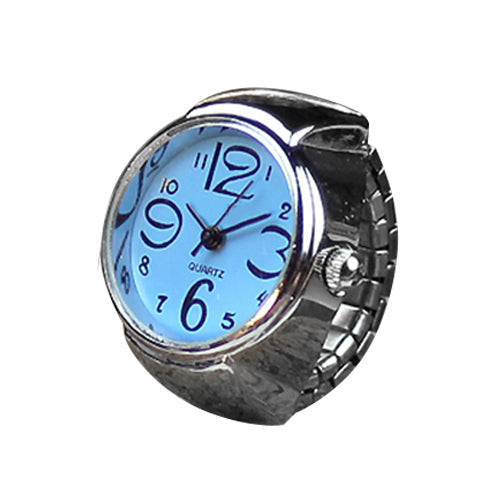 Creative Quartz Stainless Steel Watch Ring