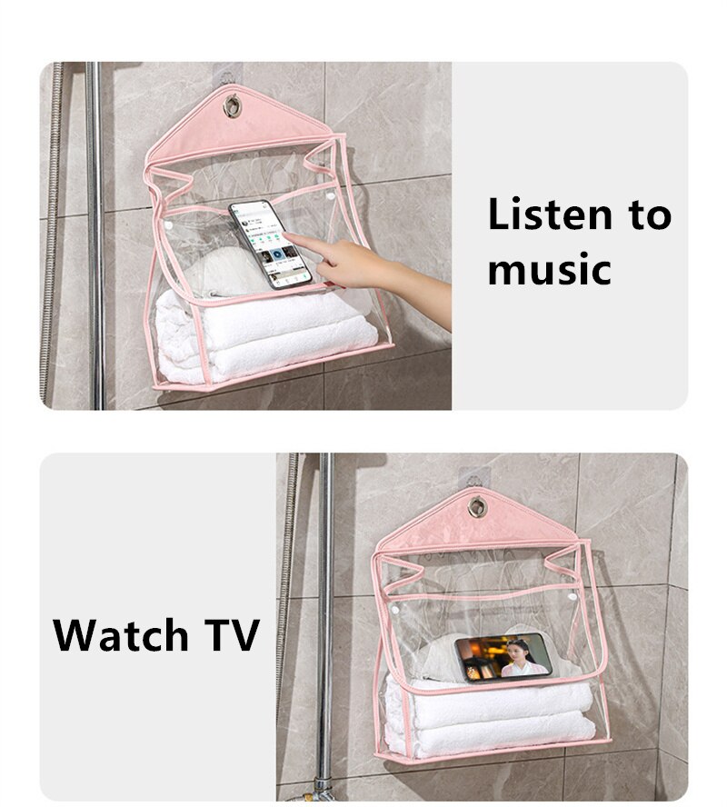 Waterproof Transparent Hanging Bathroom Organizer Bag