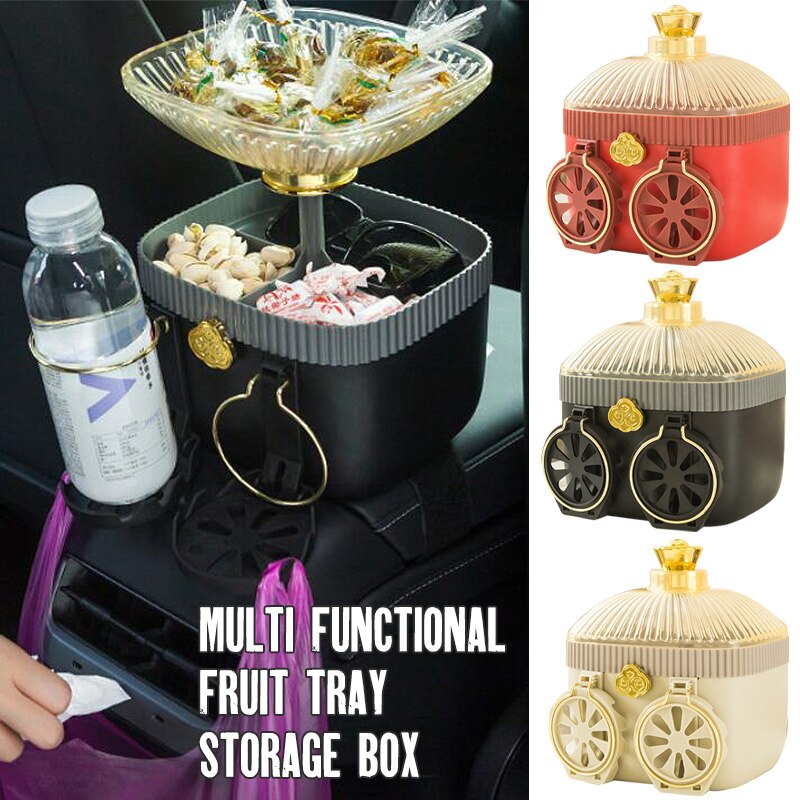 Travel Tray Portable Car Armrest Cup Holder Storage Box