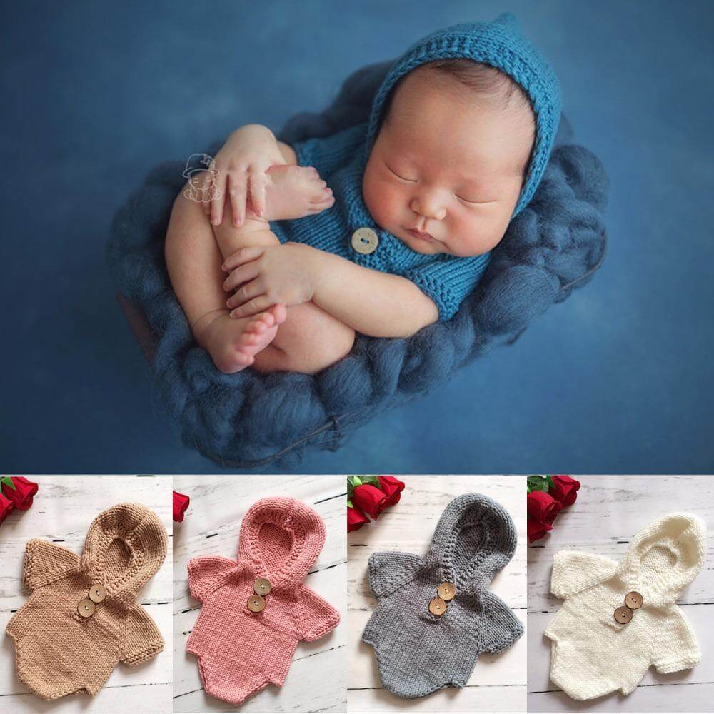 Newborn Baby Crochet Romper Knit Costume