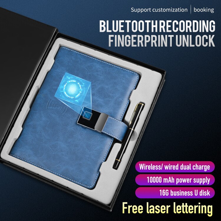 Smart Lock Fingerprint Wireless Charging Notebook