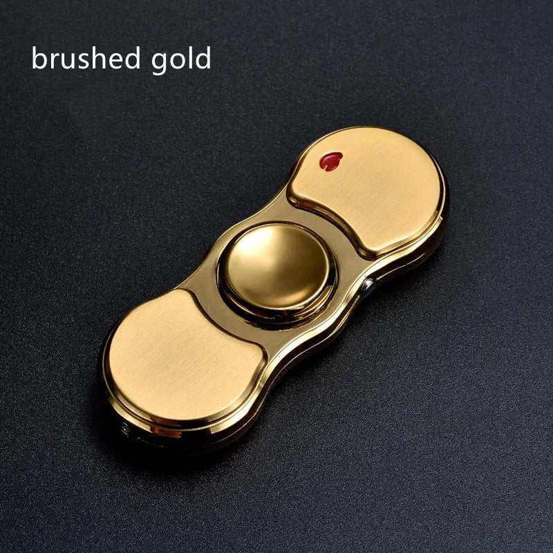 Metal Rechargeable Colorful Light Fidget Spinner Lighter