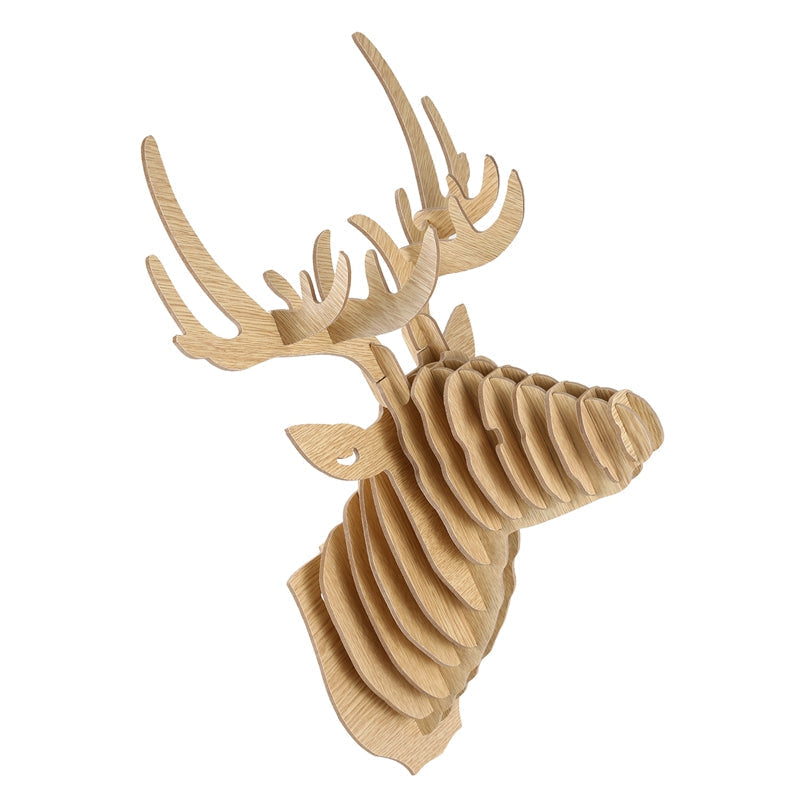 3D Puzzle Wooden Hanging Deer Head