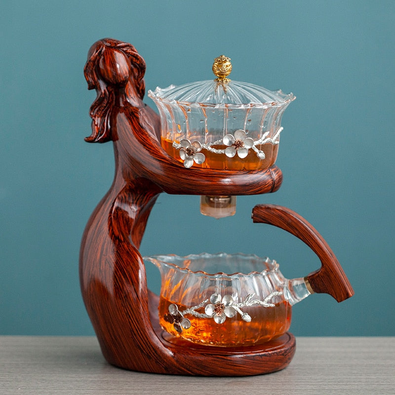 Dreamy Mermaid Wooden Teapot