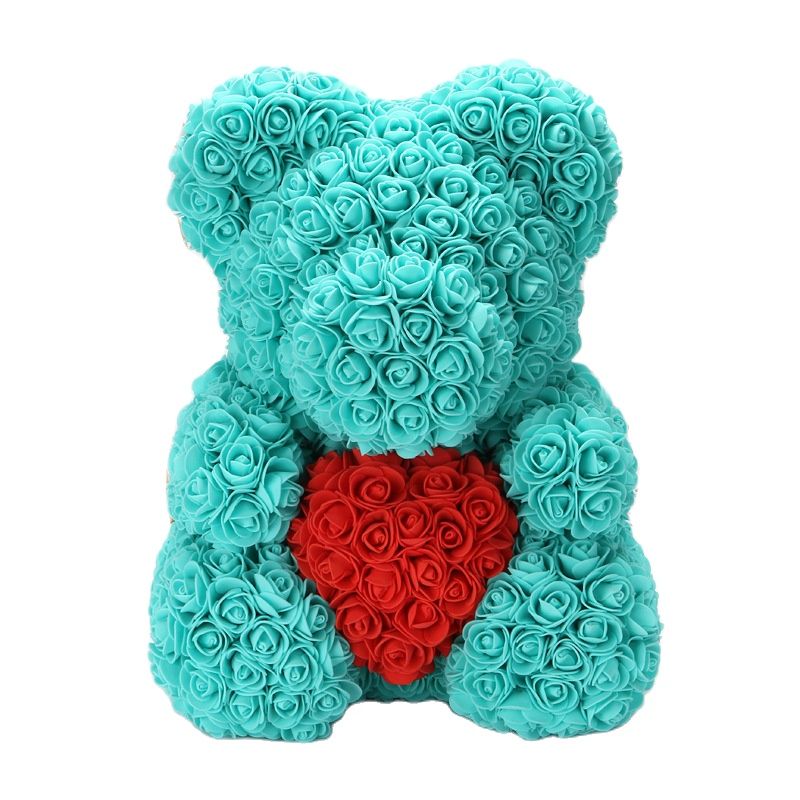 Artificial Rose Flowers Teddy Bear