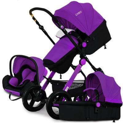 European 3 in 1 Baby Strollers with baby basket and carriage