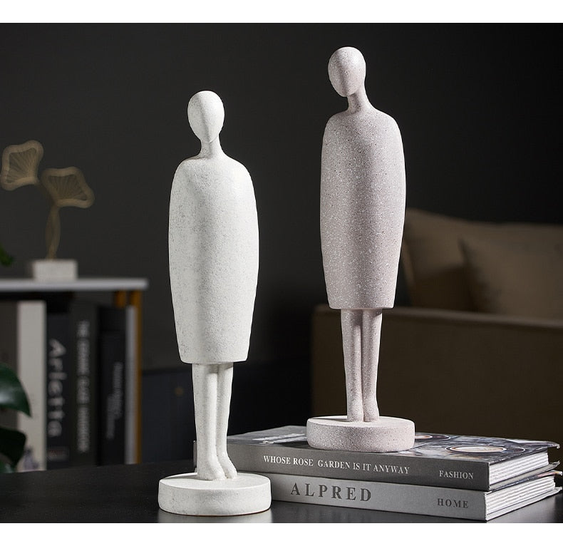 Nordic Abstract Thinker Resin Statue Sculpture