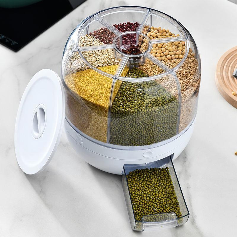 Rotating Grain Organizing Food Dispenser