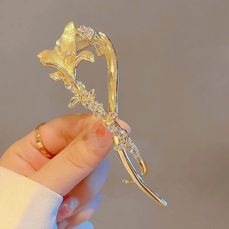 Butterfly Spark Zircon Flower Hairpin