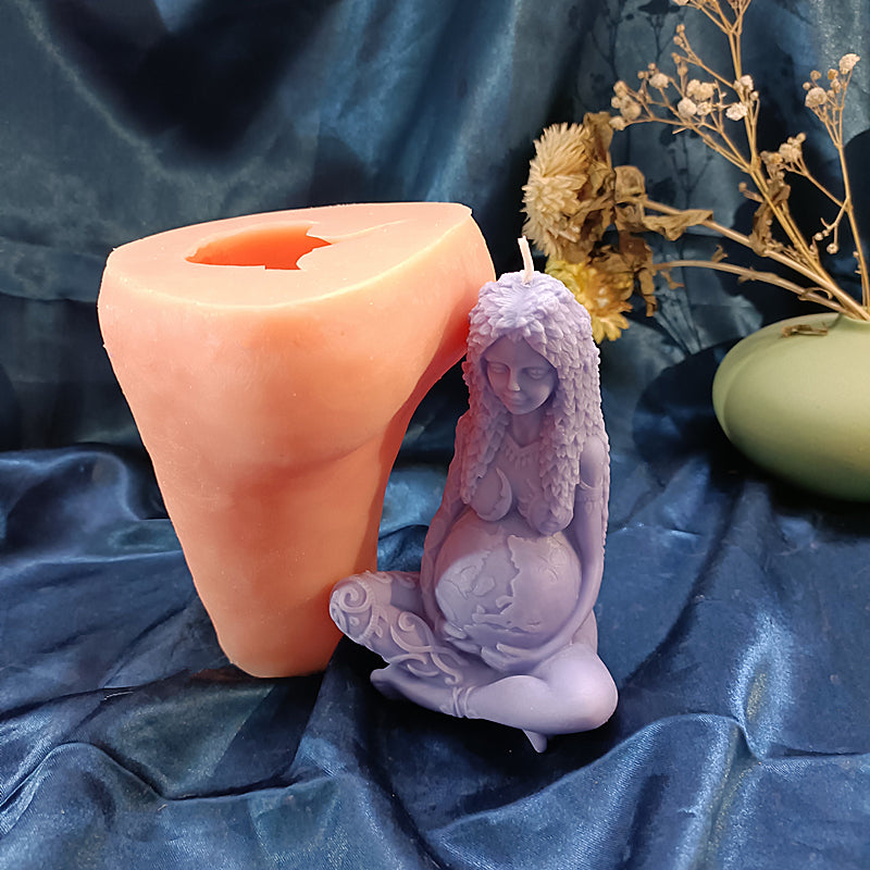 Handmade Mother Earth Candle Mold