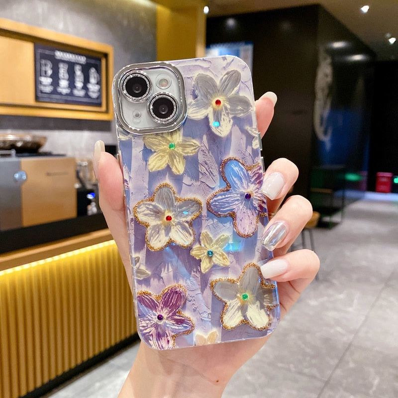 Flower Glow Soft Shockproof iPhone Case