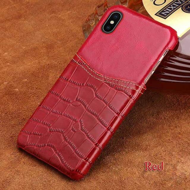 Handmade Crocodile Pattern Wax Leather Luxury IPhone Cases