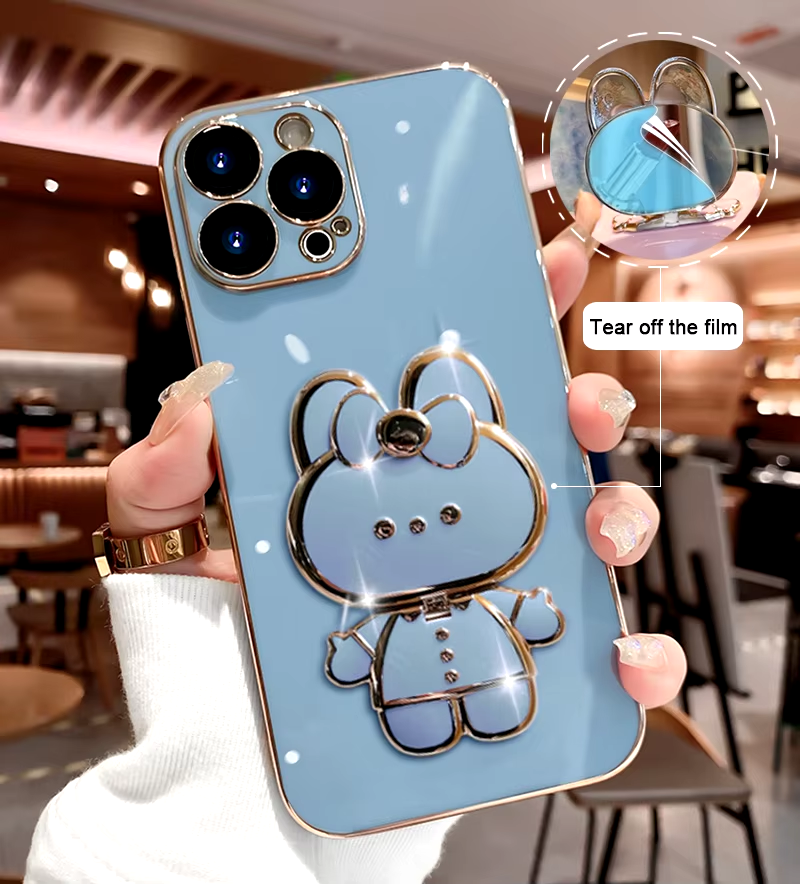 3D Bunny  Korean Style Mirror iPhone Case