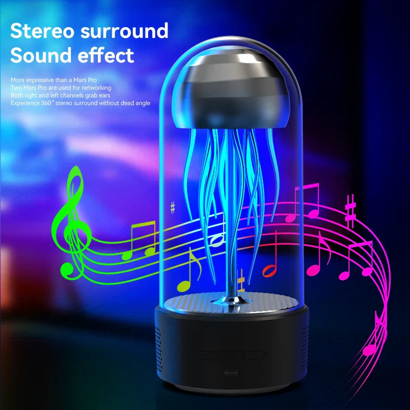 Jellyfish Portable Powerful Colorful Speaker Night Lamp