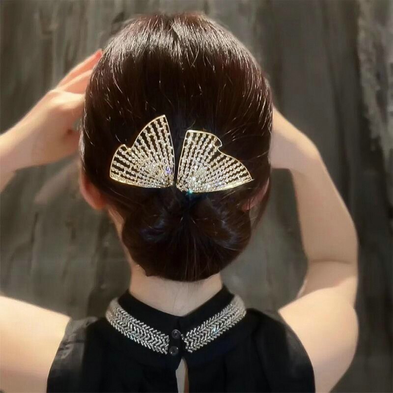 Korean Style Bow Hair Rhinestone Band