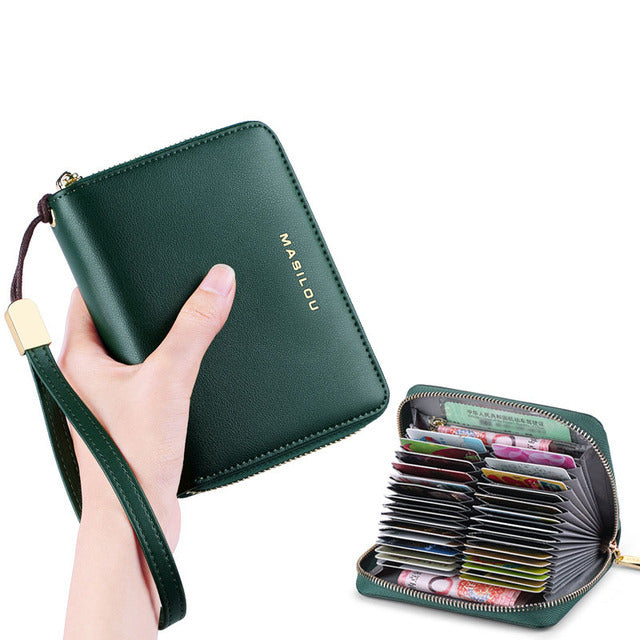 RFID Blocking Large Leather Women Wallet