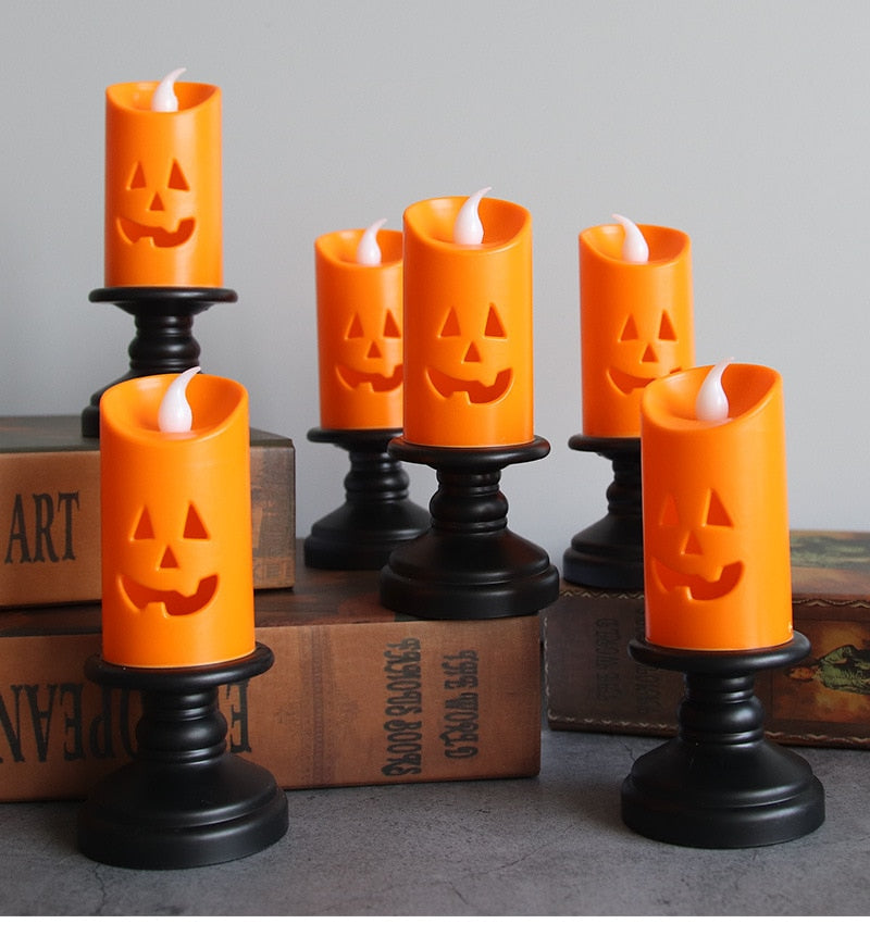 LED Scary Pumpkin Halloween Candle Light