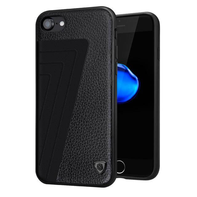 Leather+Aluminum+Soft Hybrid Back Cover Iphone Cases