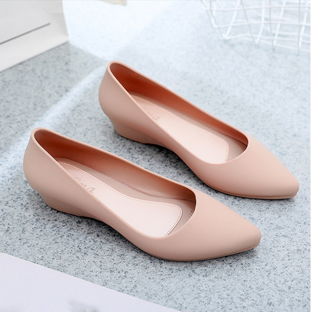 Summer Waterproof Comfy Slip-on High Heels