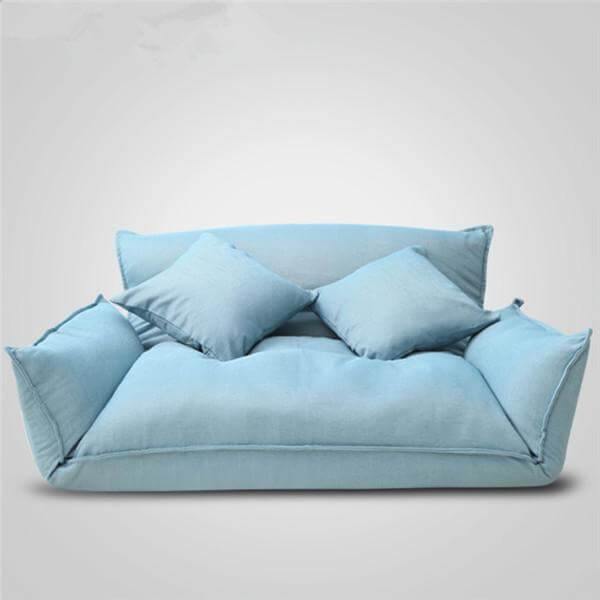 Sleeper Modern Legless Sofa with 2 Pillows