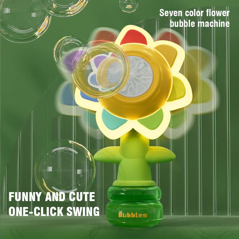 Electric Sunflower Bubble Blower