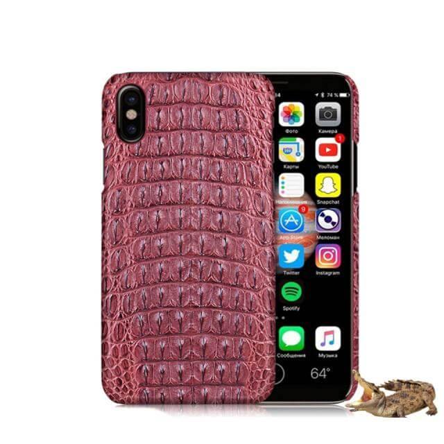 Super Luxury Genuine Crocodile Skin Leather Case For iPhone X