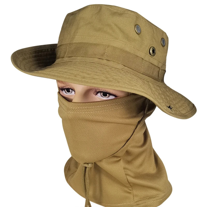 Tactical Camouflage Full Face Cover Hat