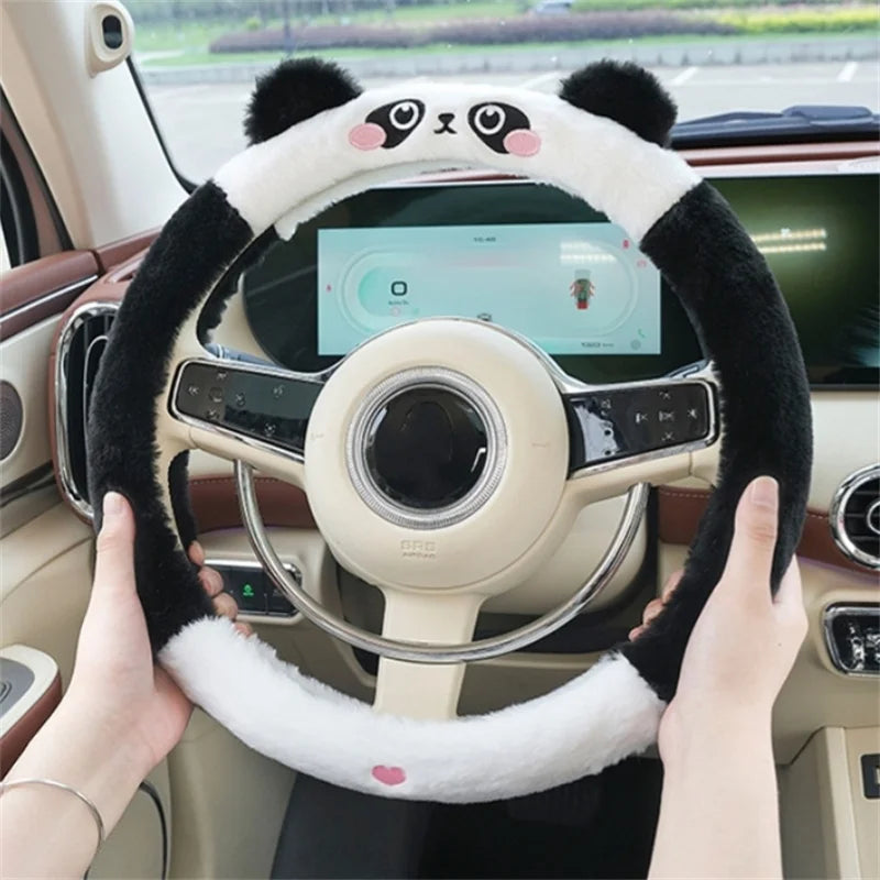 Soft Winter Animal Plush Steering Wheel Cover