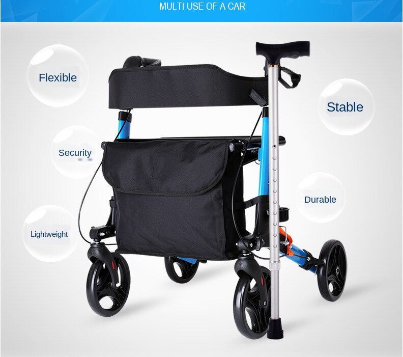 Senior Sitter Height Adjustable Foldable Walker