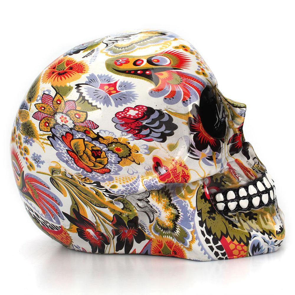 Creative Colorful Resin Skull Halloween Party Decoration