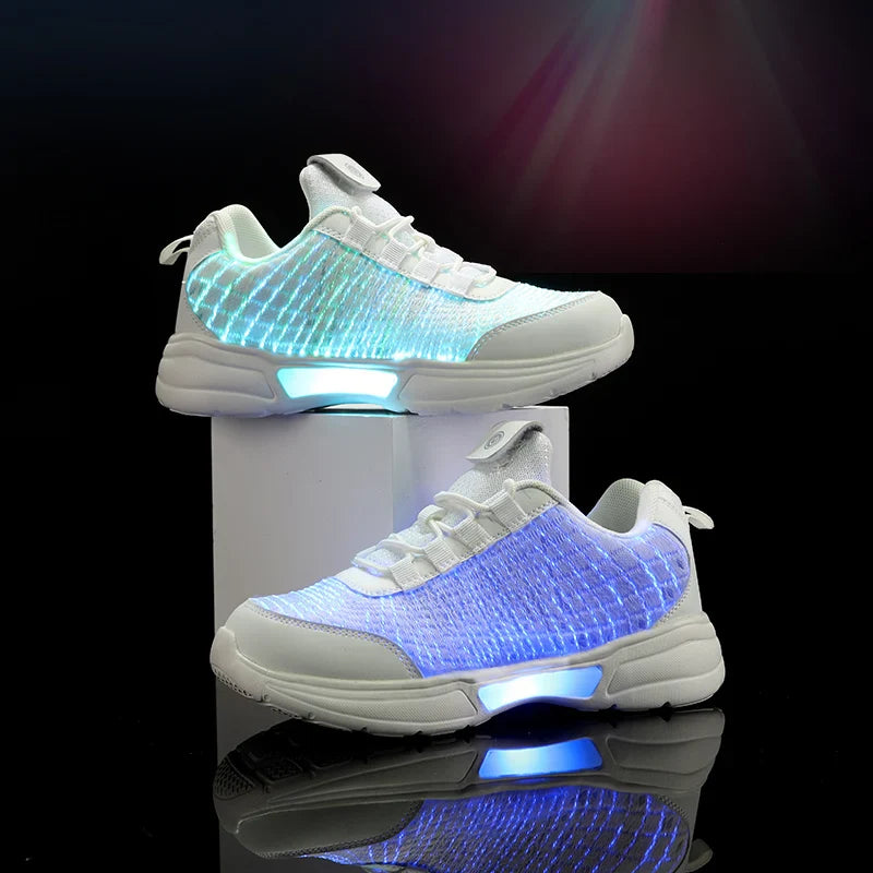 Luminous Comfortable Rechargeable Fiber Optic Sneakers