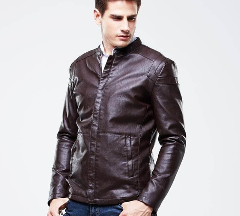 High Quality Luxury  Men's PU Leather Jacket