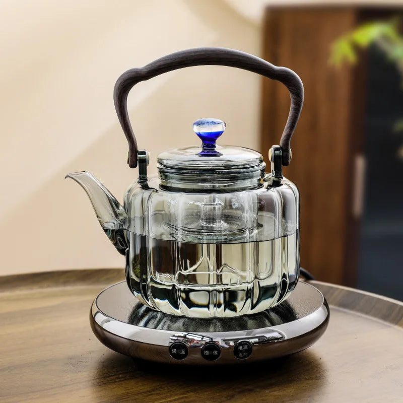 Clear Glass Electric Teapot Set