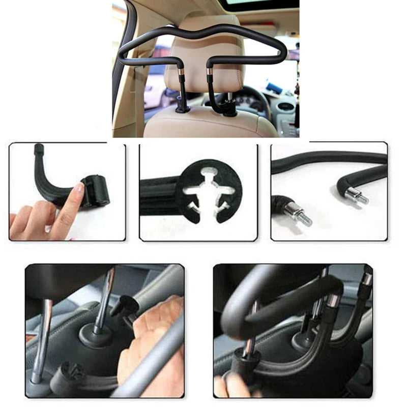 Universal Travel Swivel Hook Headrest Clothes Hanger