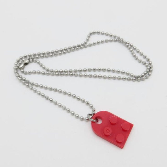 Couples Love Toy Brick Heart Keychain