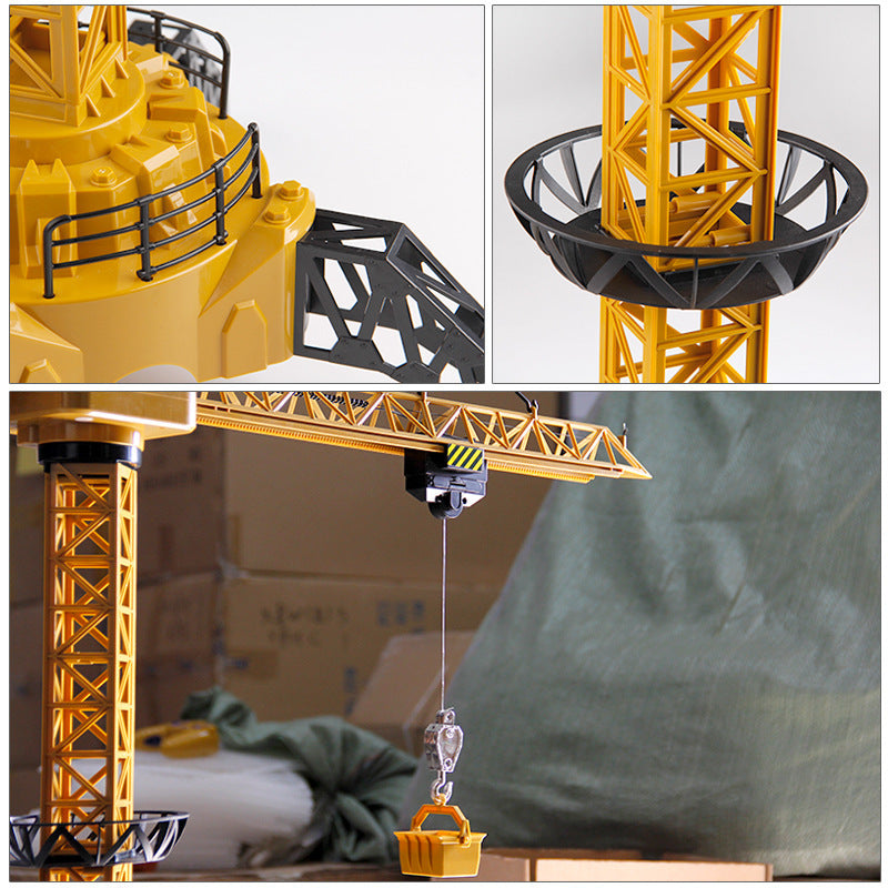 Remote Control Rotating Kids Toy Construction Crane