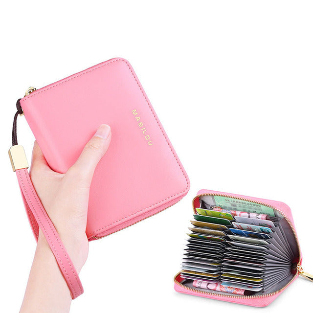 RFID Blocking Large Leather Women Wallet