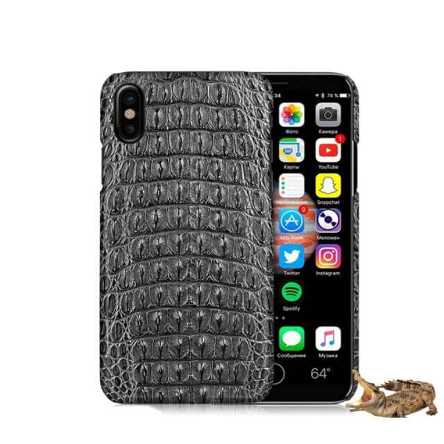 Super Luxury Genuine Crocodile Skin Leather Case For iPhone X