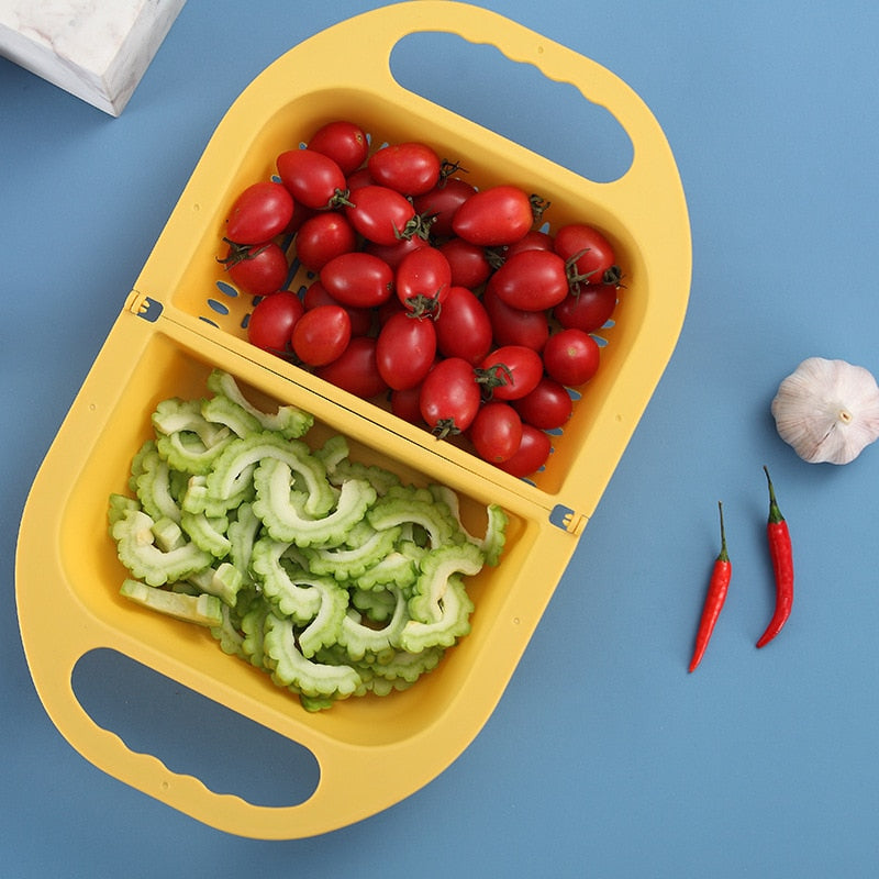 Collapsible Fruit Vegetable Drain Basket