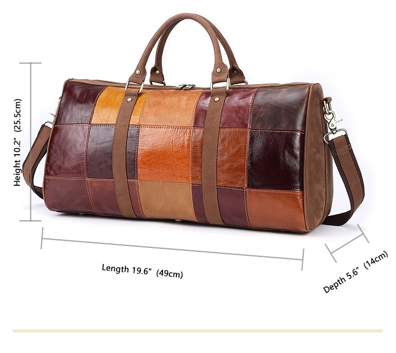 Genuine Leather Vintage High Capacity Travel Bag