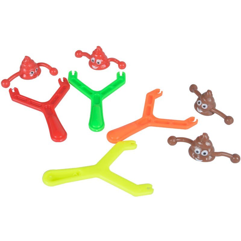 Elastic Poop Emoji Slingshot Toy