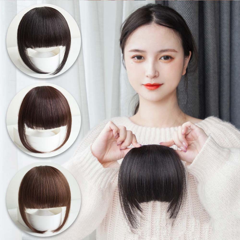 Clip-On Natural Look Synthetic Hair Bangs