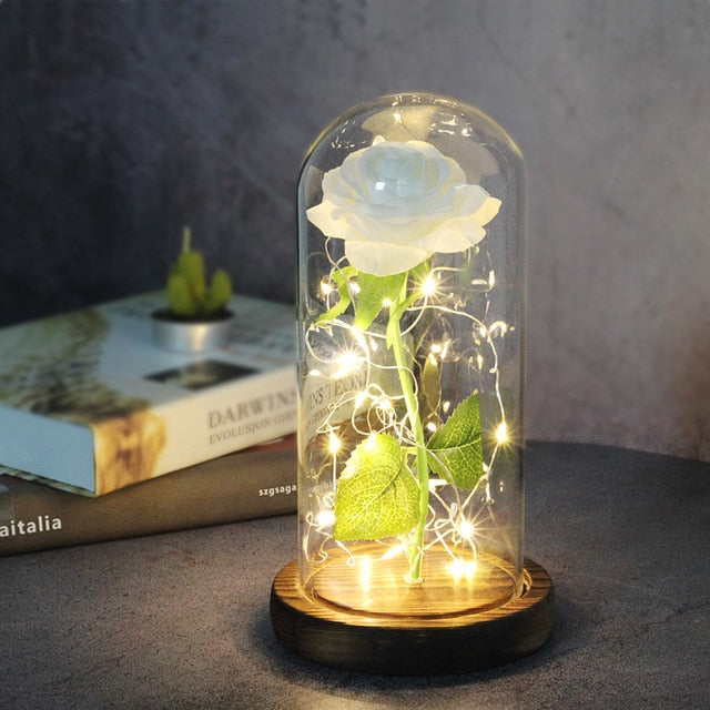 Eternal Artificial Rose Glass Dome